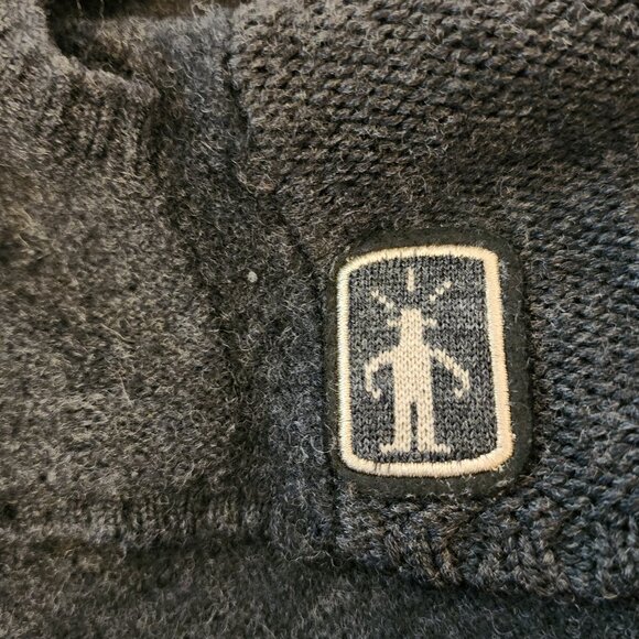 Smartwool 100% Merino Wool Full Zip Jacket Size Medium Charcoal Gray Ski Snow - Picture 6 of 8